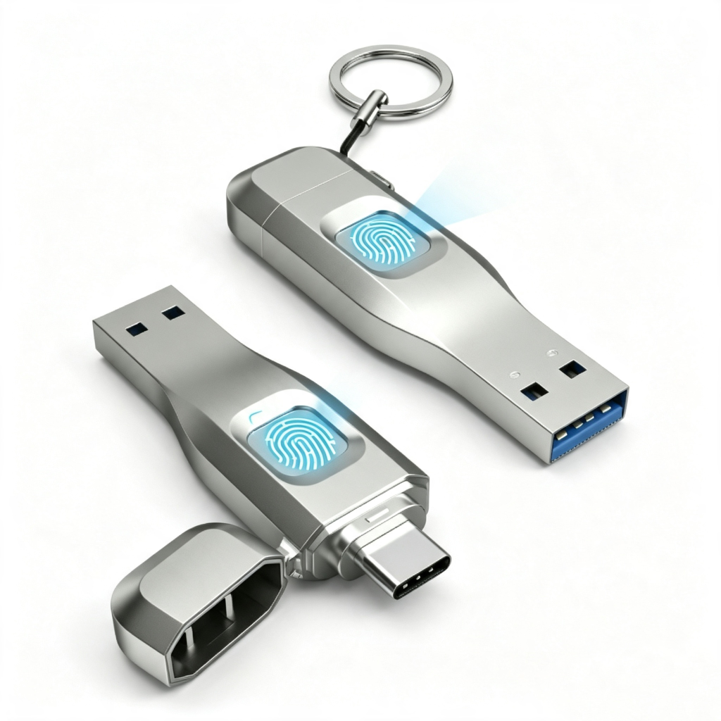 Gesicherter USB-Stick mit Fingerabdruck